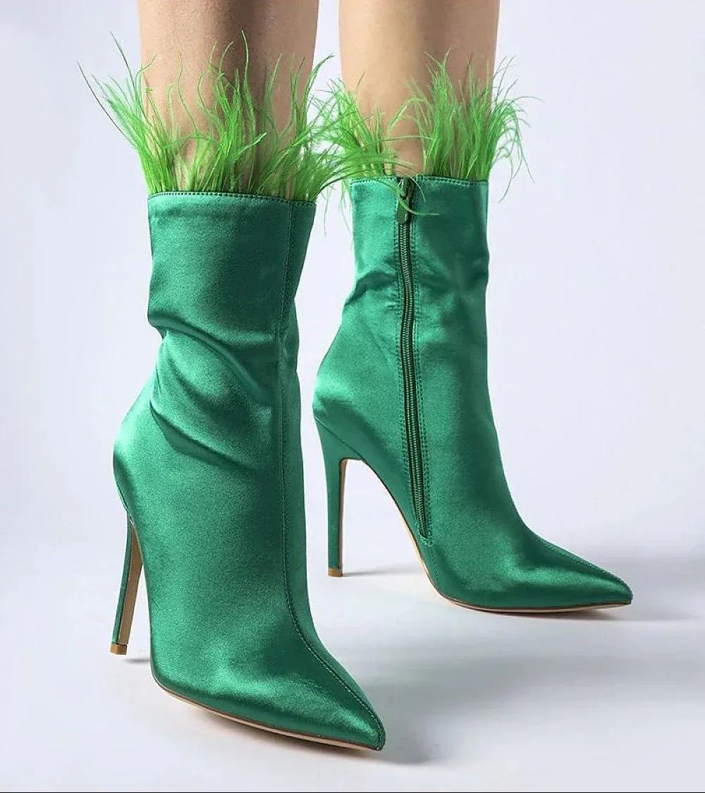 Žali aulinukai su siauru kulnu „Solea“ SELVENA - Jaukuma