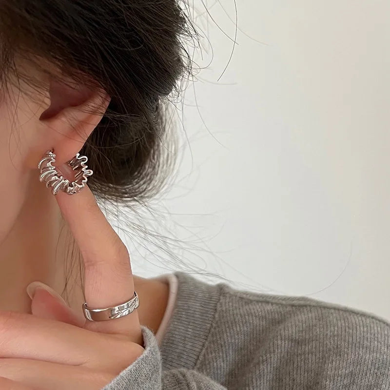 GUOLE nerūdijančio plieno žiediniai auskarai