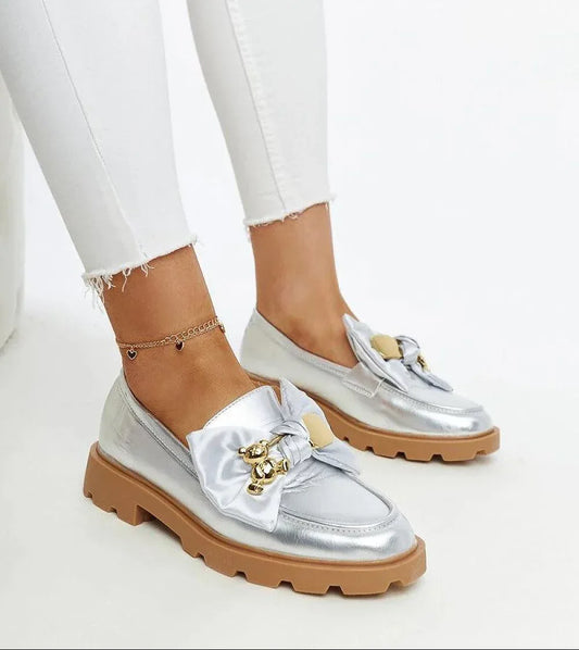 Sidabriniai loaferiai Solea „Bogumila“ - Jaukuma